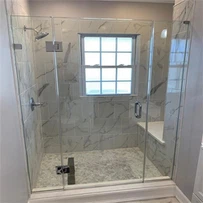 Dušo stiklo plokštė be rėmelio