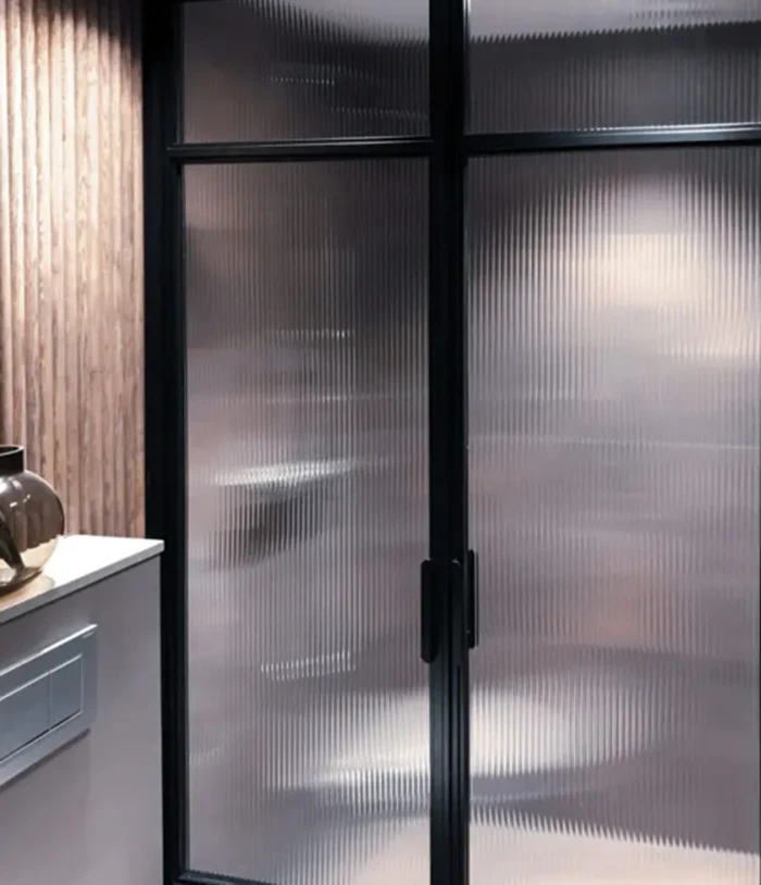 Tinted Ribbed Glass Shower Door Tinted Ribbed Glass Shower Door